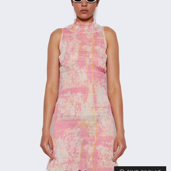 NWOT roberta einer body mini dress in pink XS/S - Picture 3 of 9